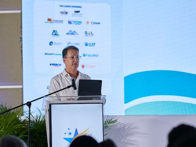 René Puche durante el pre-lanzamiento de la convención portuaria APPA Latam 2023./ Foto: Puerto de Barranquilla