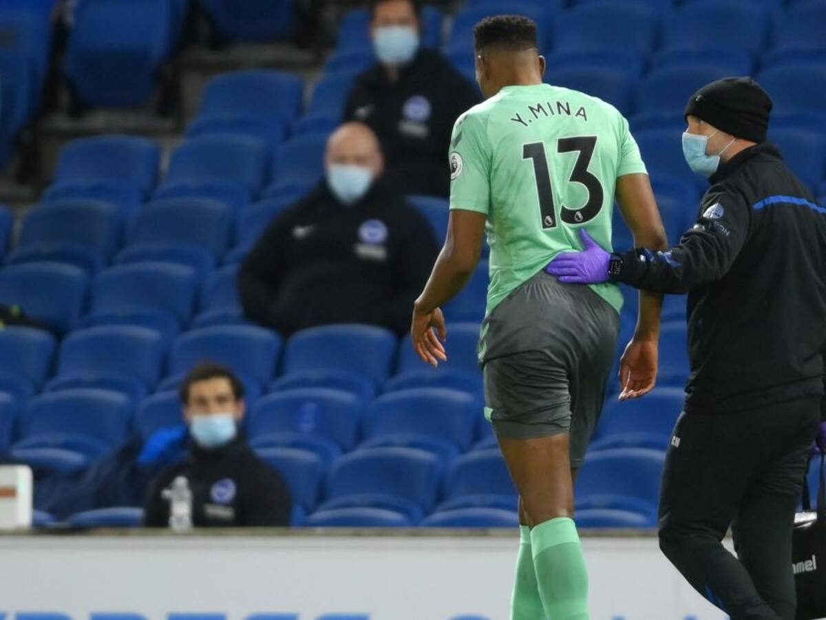 Yerry Mina sufrió una nueva lesión con el Everton