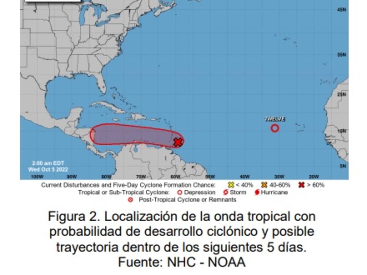 Onda tropical podría incrementar lluvias en Cartagena