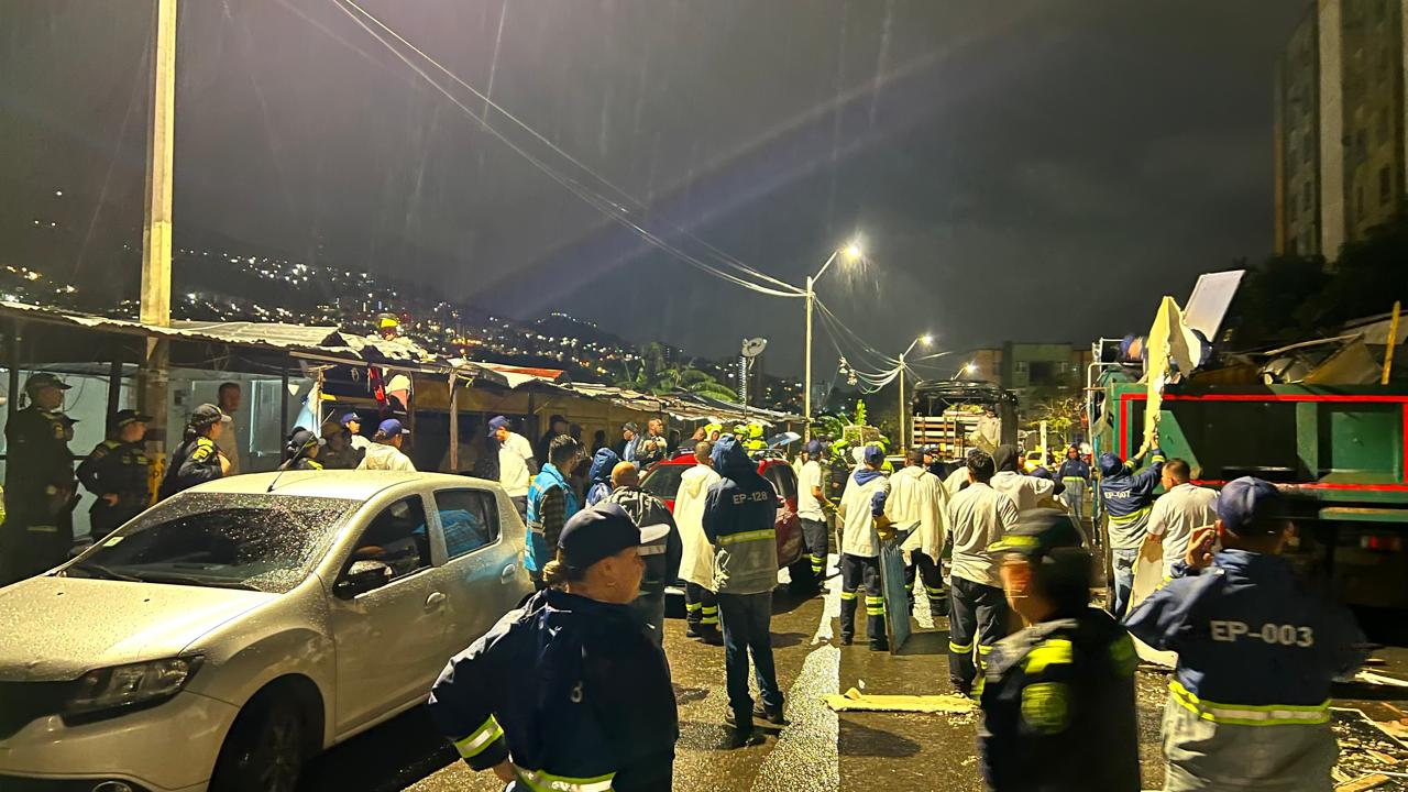 Desalojo Mirador de Calasanz- foto alcaldía de Medellín