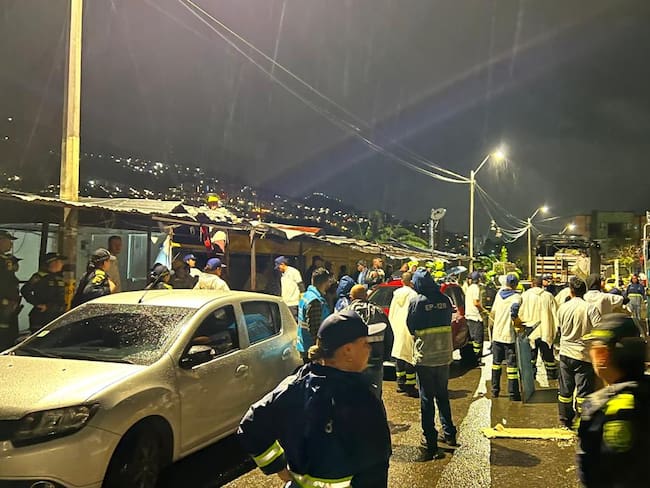 Desalojo Mirador de Calasanz- foto alcaldía de Medellín