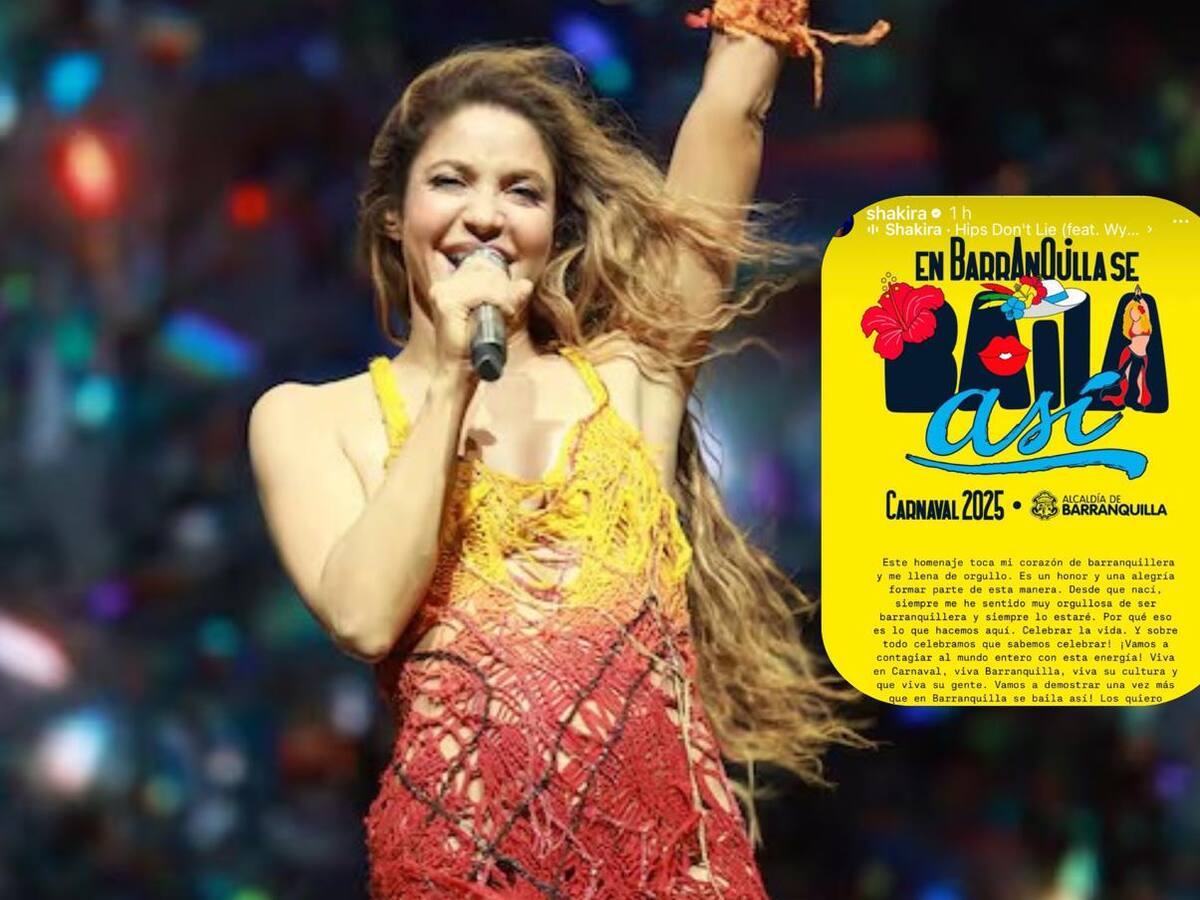 Siempre me he sentido muy orgullosa de ser barranquillera: Shakira por homenaje en el Carnaval 2025
