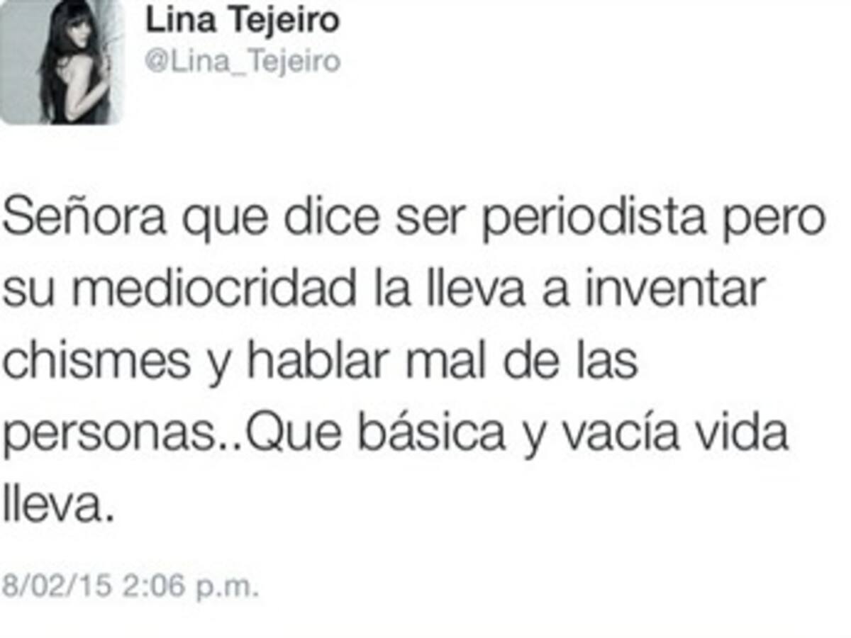 Lina Tejeiro y sus categóricos mensajes en redes sociales