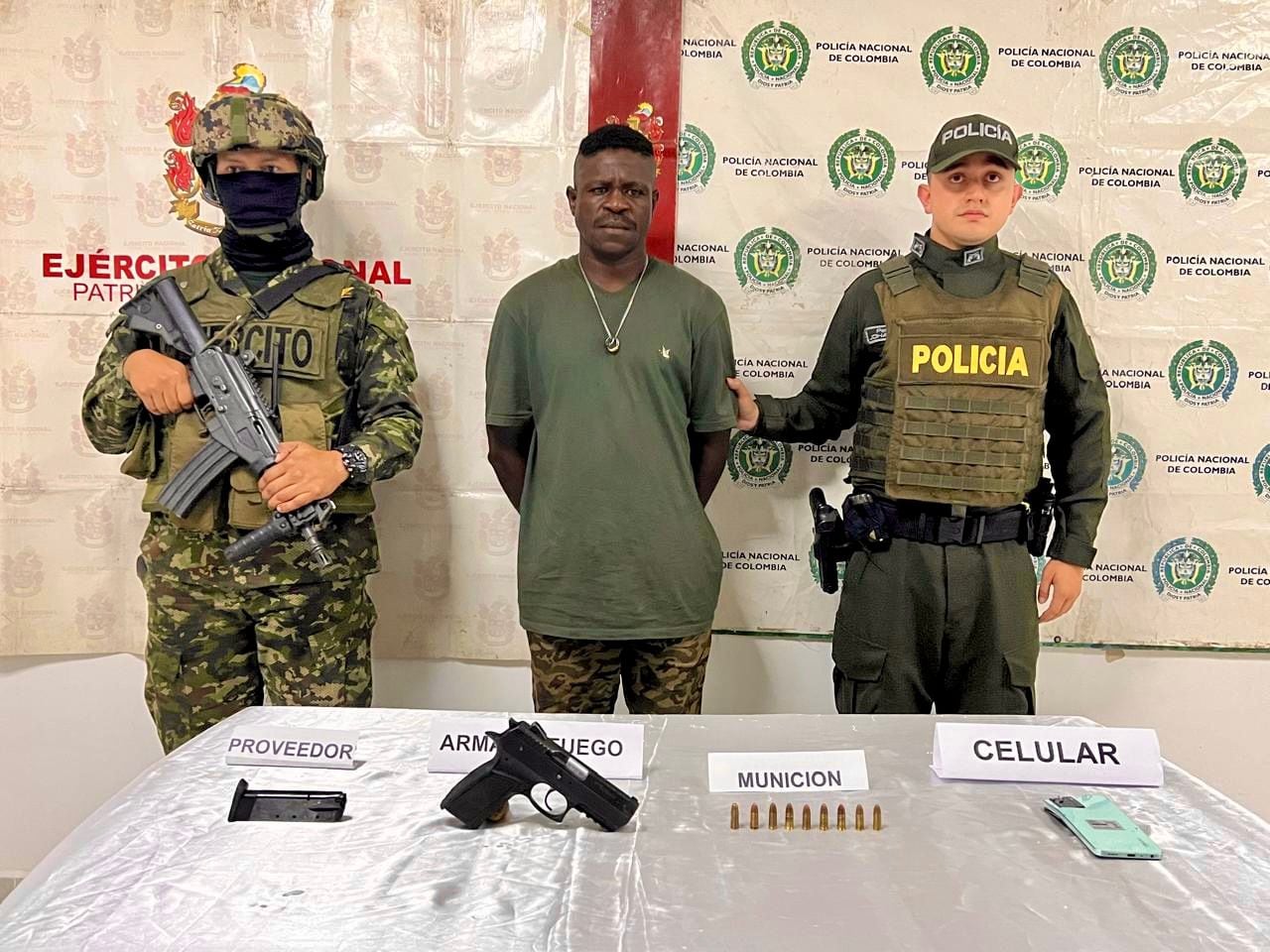 Captura de José Ernesto Rivas Mosquera, conocido con el alias ‘Negro Nicolay’.