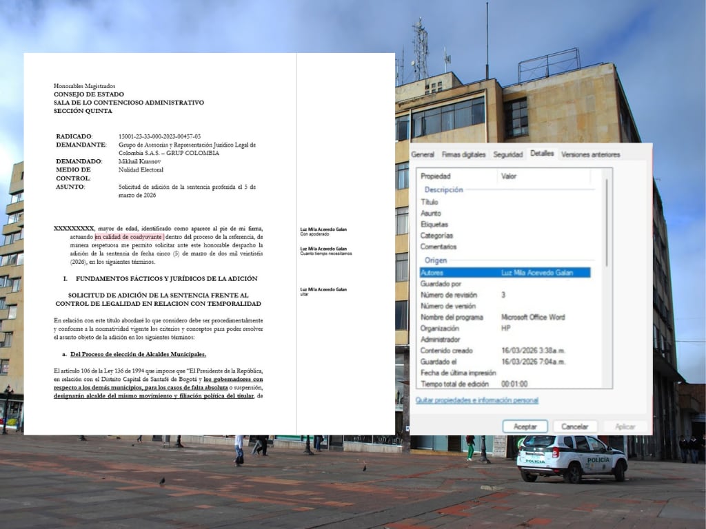 Comentarios de Luz Mila Acevedo Galán quedan registrados en el expediente sobre la designación del alcalde encargado de Tunja.