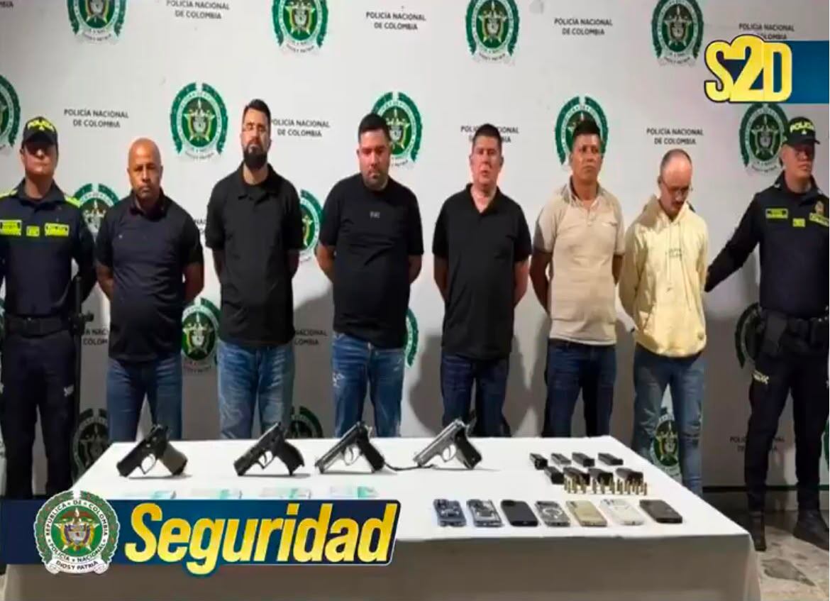 Capturados con alias Chalá, cabecilla del frente 36. Foto: Policía.