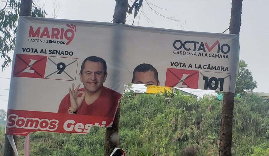 Valla afectada en Neira