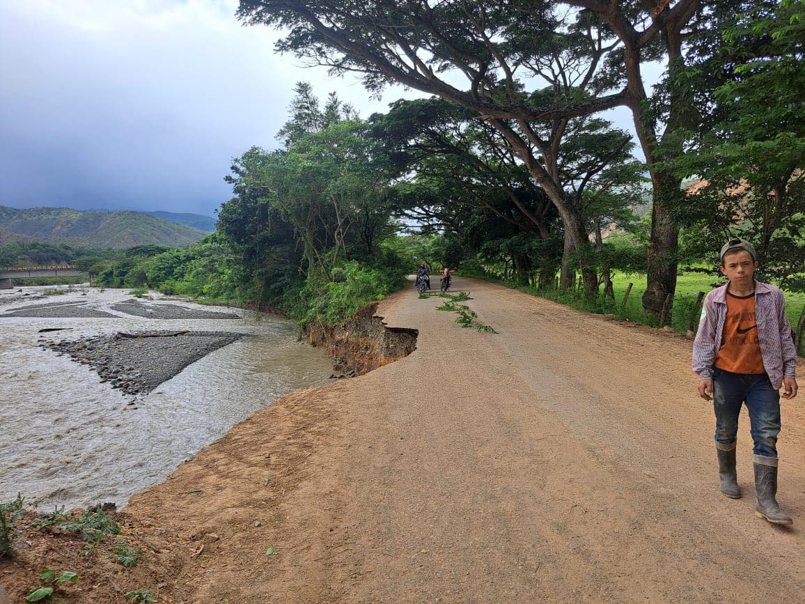 La vía actualmente tiene 3.10 metros de ancho, es un vía de primer orden.