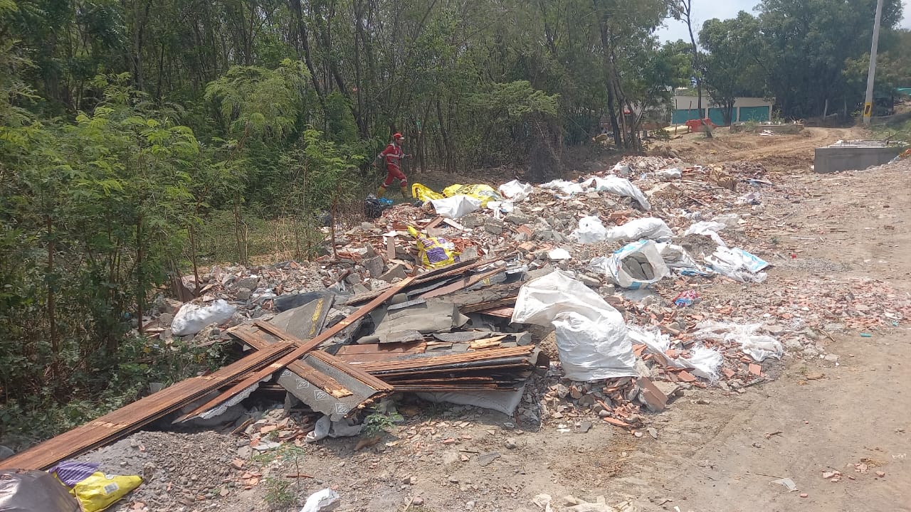 Escombros en Cúcuta. Foto:  Veolia Oriente.