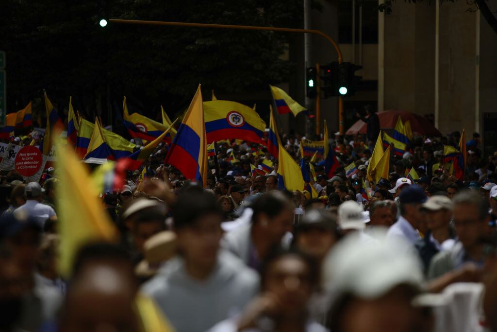 Marchas en contra del Gobierno del presidente Gustavo Petro en Colombia. Junio 20 de 2023. Foto: Juancho Torres/Anadolu Agency via Getty Images.