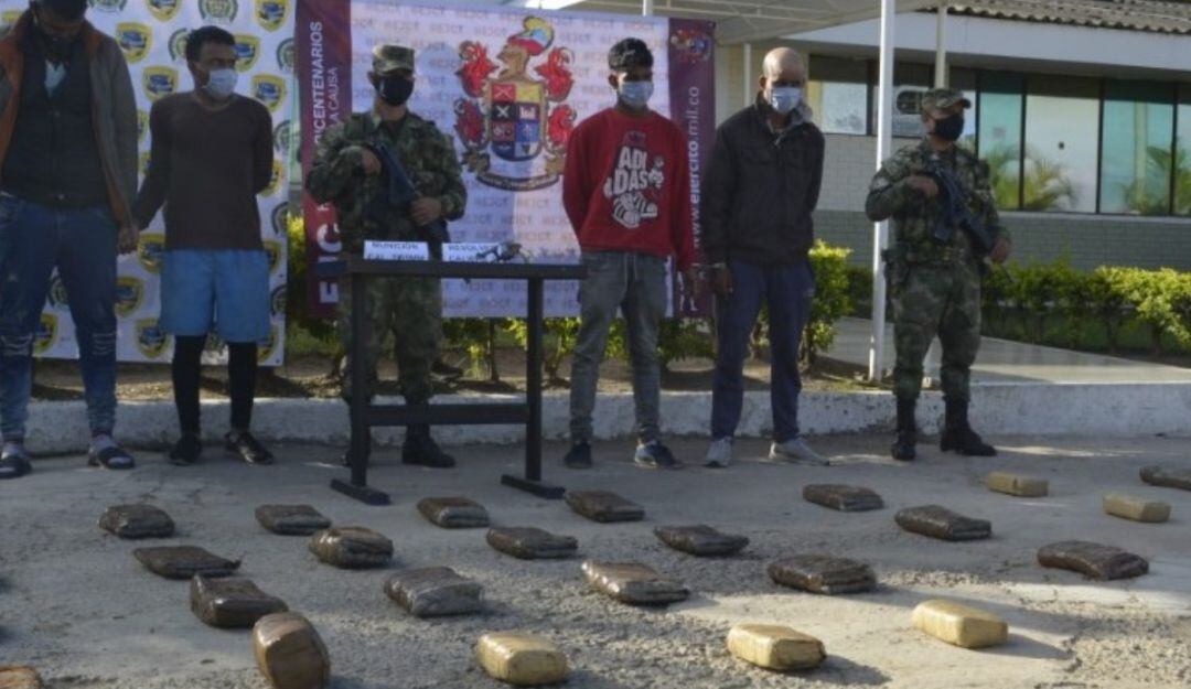 Delincuentes atrapados en Huila. 
