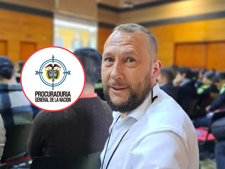 Alcalde de Tunja, Mikhail Krasnov, y el logo de la Procuraduría General de la Nación (Fotos vía COLPRENSA y cuenta de X de la entidad @PGN_COL)