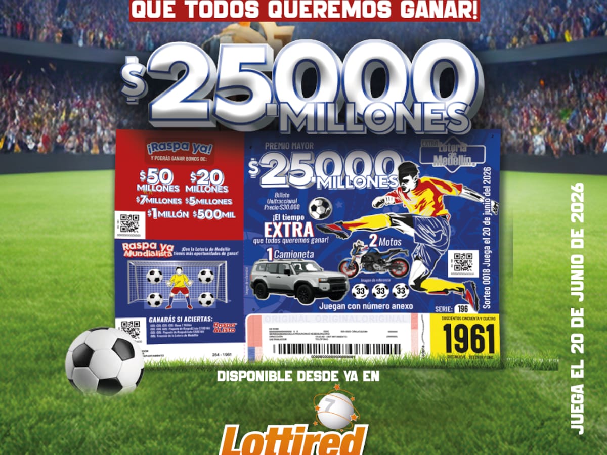 Lotería de Medellín anuncia sorteo extraordinario con bolsa de $75.000 millones
