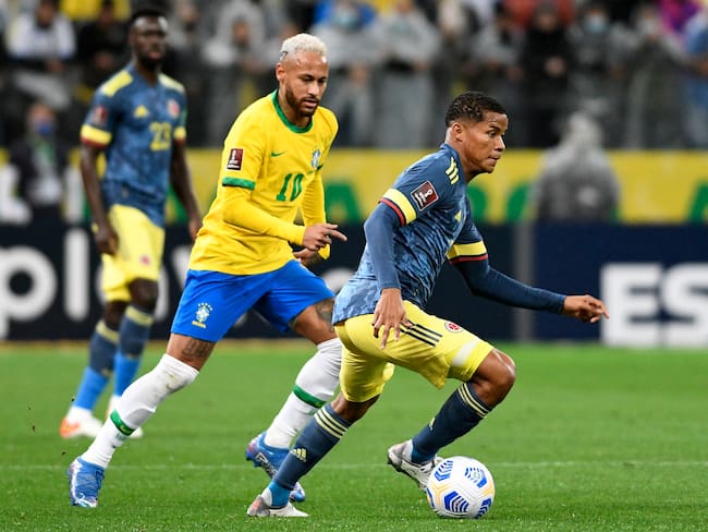 Las selecciones de Brasil y Colombia en las Eliminatorias a la Copa Mundial de la Fifa Catar 2022. (Cortesía FCF)