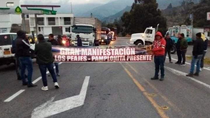 Protesta por nuevo peaje. Foto Cortesía @CucutaOnline