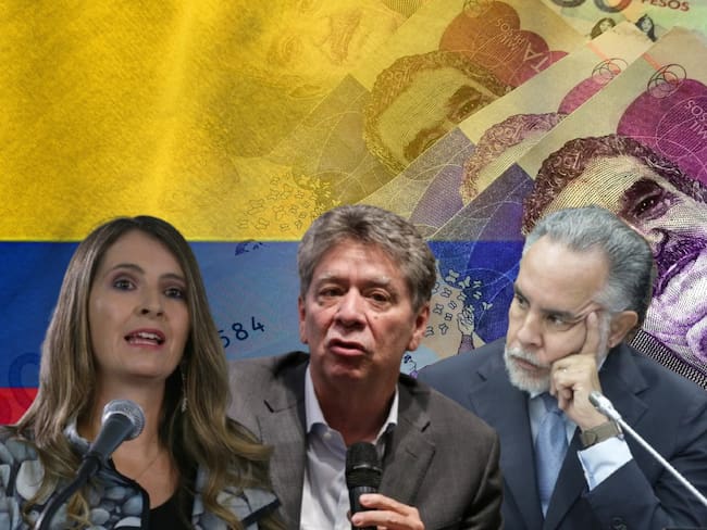 Paloma Valencia, Bruce Mac Master, Armando Benedetti e imagen de referencia. Fotos: (Colprensa - Camila Díaz) / (Colprensa-Catalina Olaya) / Getty Images