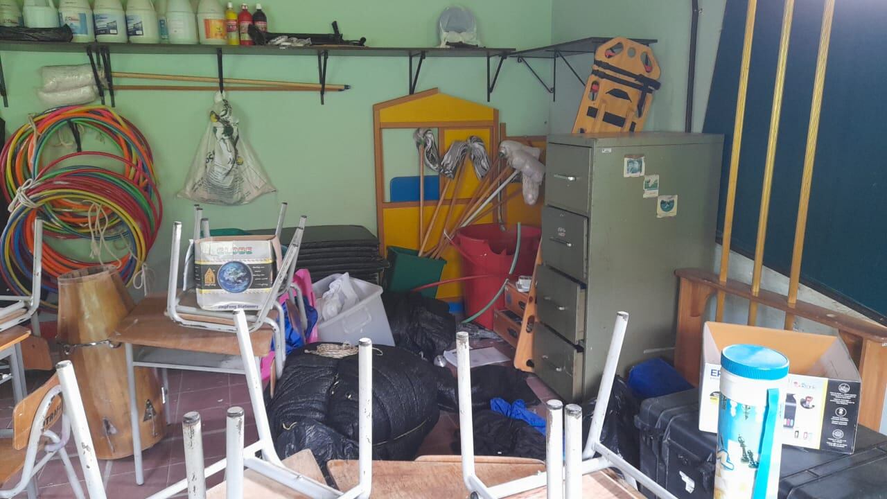 Escuela robada en Barbosa, Antioquia- foto cortesía