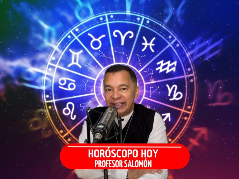 Fotografía del profesor Salomón con ilustración del horóscopo de fondo (Foto vía Getty Images)