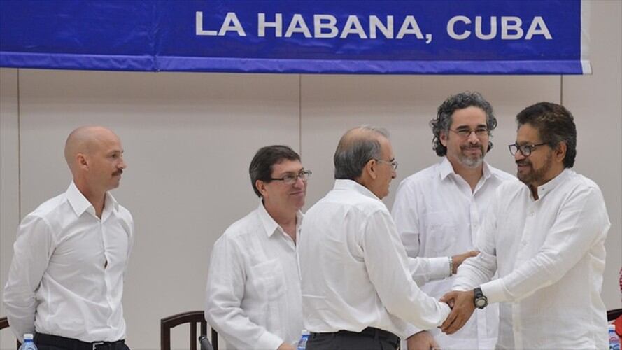 Jefes negociadores del Gobierno y Farc. Foto: Colprensa