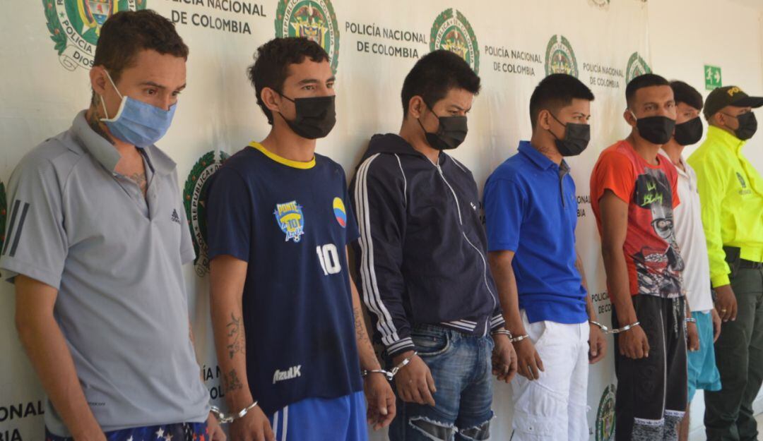 Los capturados fueron dejados a disposición de autoridad competente