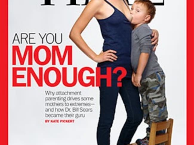 Polémica en redes sociales por portada de la revista Time con mamá lactando a hijo de 3 años