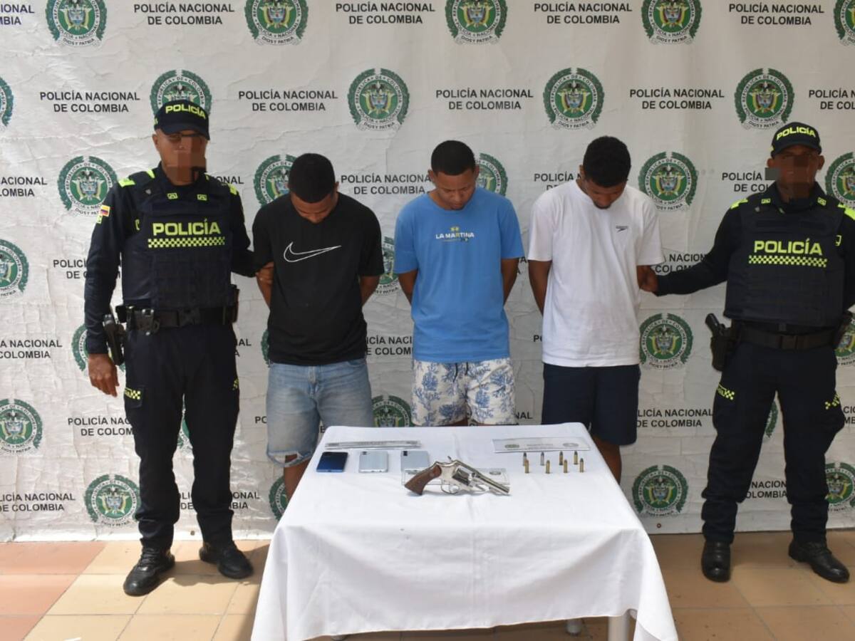 ‘Elio’, ‘Junior’ y ‘Breyner’: los tres capturados con armas ilegales en Cartagena