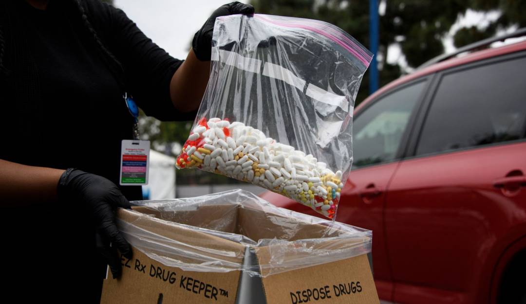 Recolección de drogas que contienen fentanilo.     Foto: Getty 