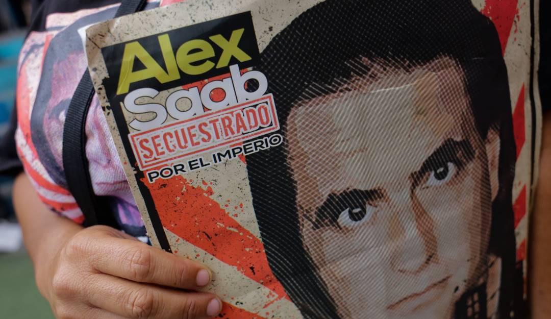 Protestas en Venezuela en rechazo a la detención de Alex Saab en Estados Unidos.                   Foto: Getty 
