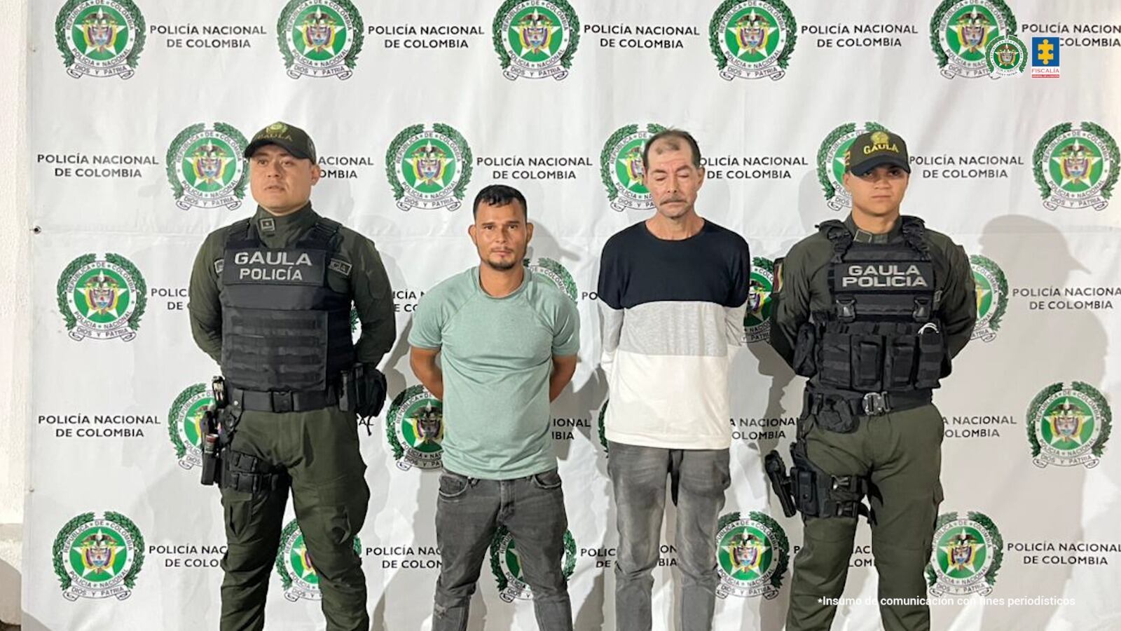 A la cárcel dos hombres en Ábrego señalados extorsionar a comerciantes. / Foto: Fiscalía.