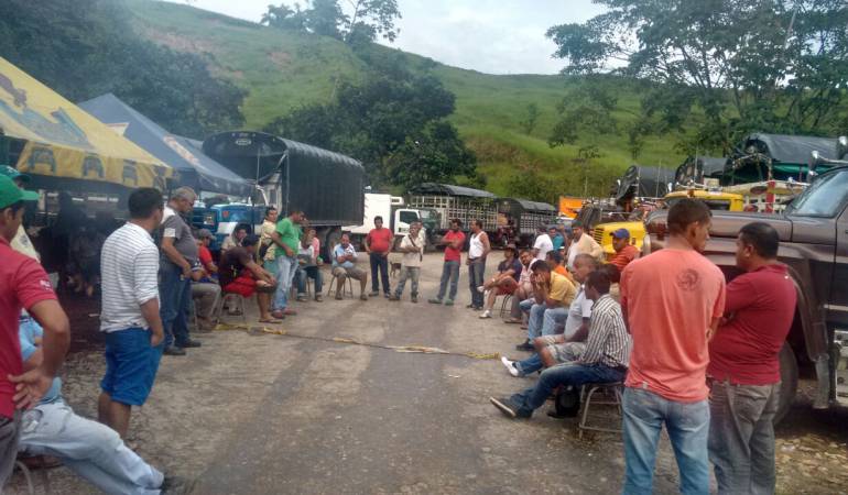 Concentración camionera.