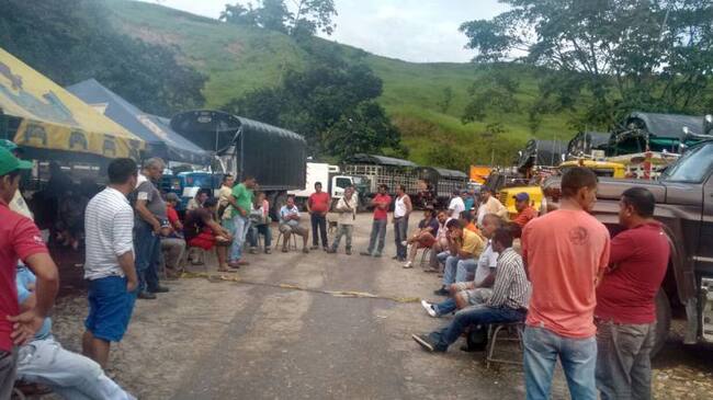 Concentración camionera.