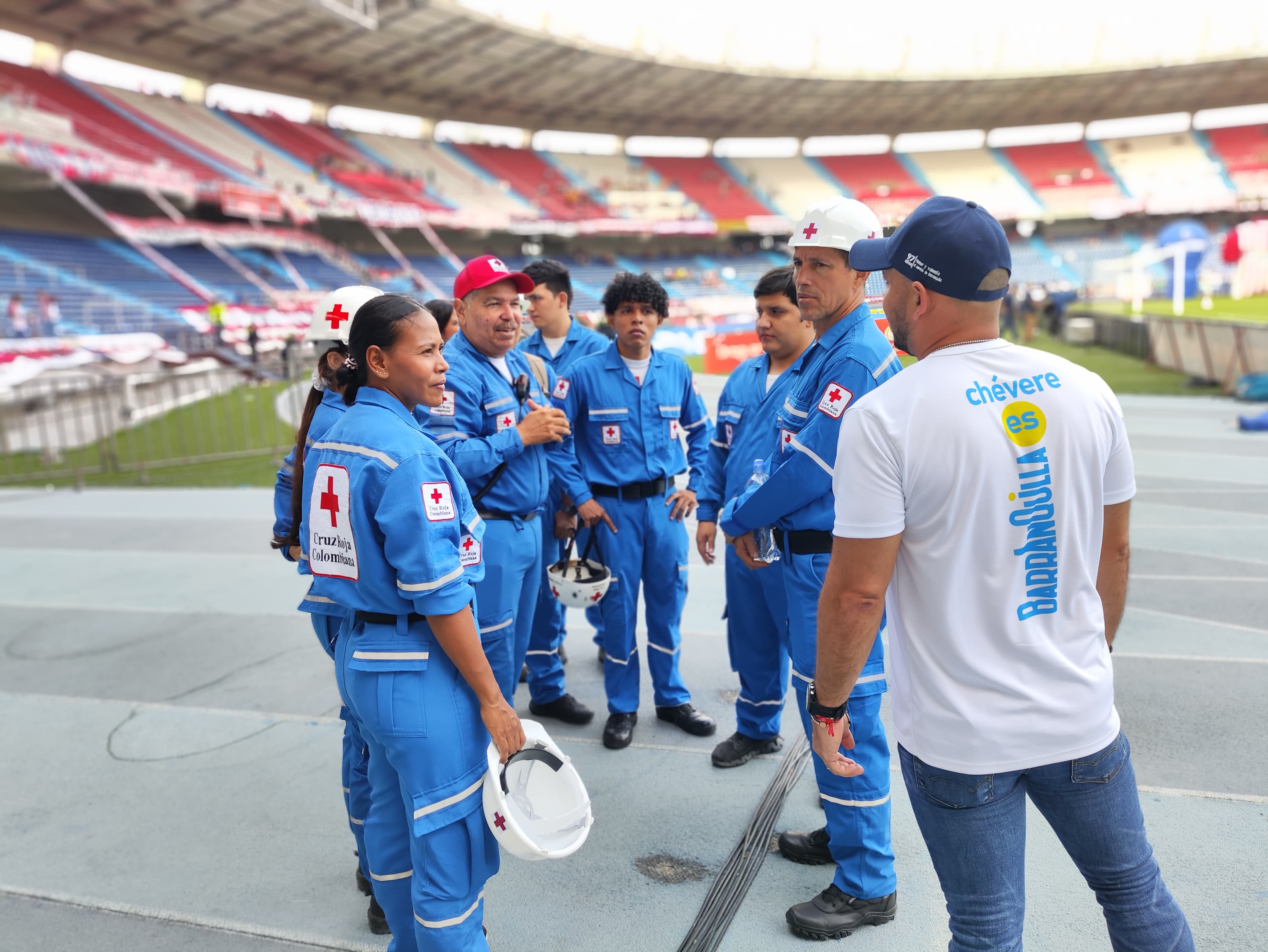 Dispositivo en el estadio Metropolitano Roberto Meléndez./ Foto: Alcaldía de Barranquilla