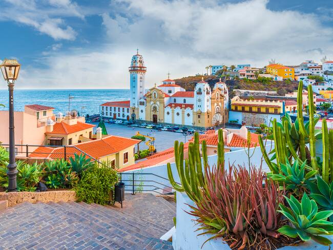 View of Candelaria town of  Tenerife, Canary Islands, Spain