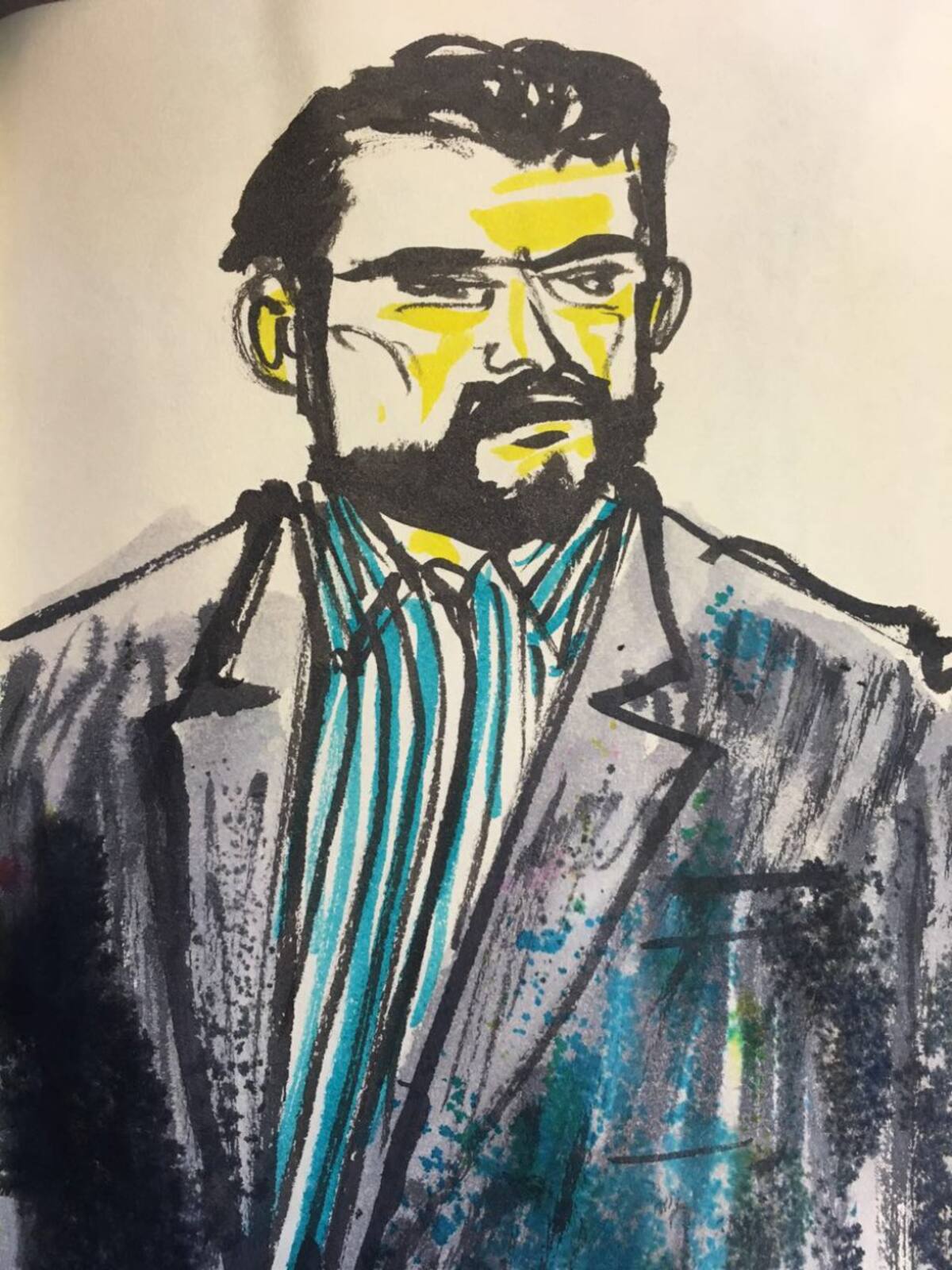 “Como los programas son una larga conversación, yo hago como cuando estoy en el teléfono y dibujo, y dibujo, y dibujo”, dice Santiago.