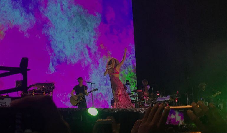 Shakira durante su concierto en Bogotá.