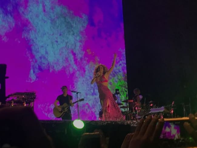 Shakira durante su concierto en Bogotá.
