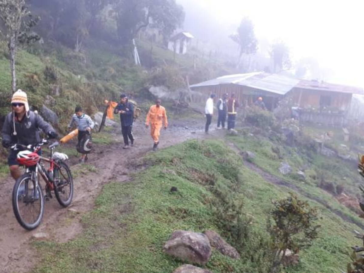 Rescatan 7 ciclistas en el Páramo de las Hermosas