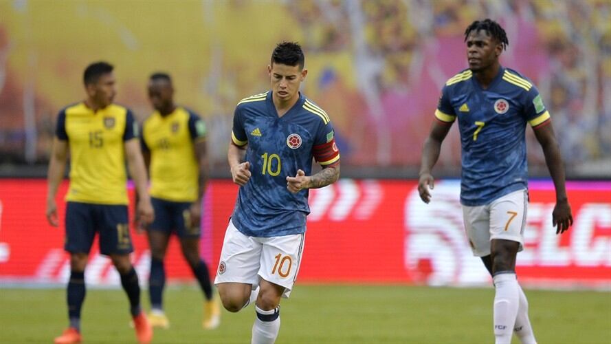 Críticas a James Rodríguez por no hablar tras derrota de Colombia ante Ecuador . Foto: Getty Images