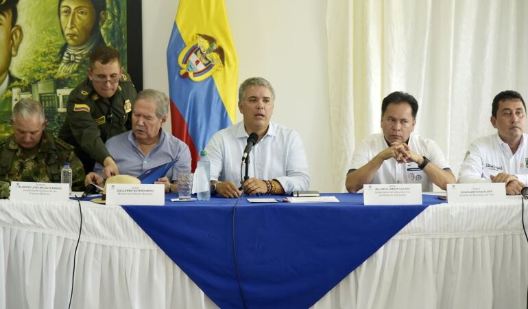 Presidente Iván Duque en la visita al municipio de Tibú en el Catatumbo