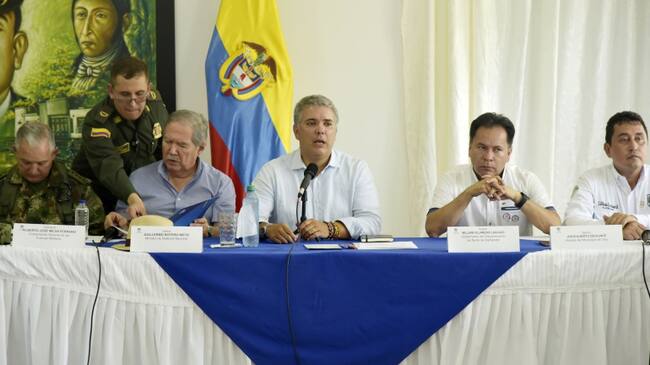 Presidente Iván Duque en la visita al municipio de Tibú en el Catatumbo
