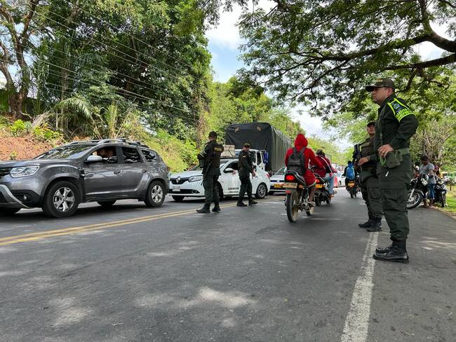 Caravanas seguras Bajo Cauca- Foto policía Antioquia