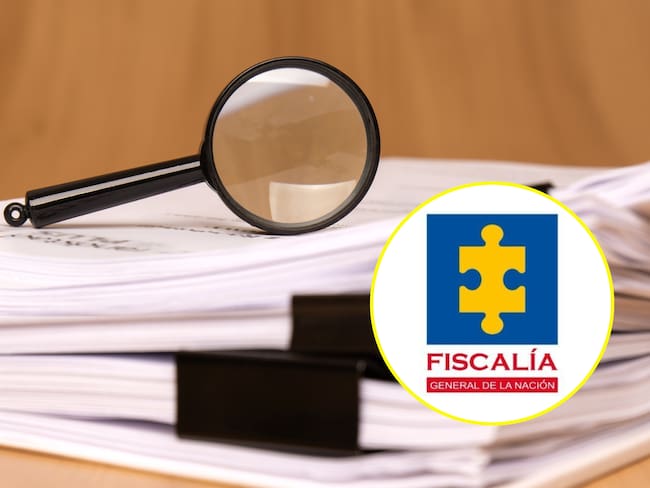 Imagen de referencia y logo de la Fiscalía. Foto: Getty Images / X @FiscaliaCol
