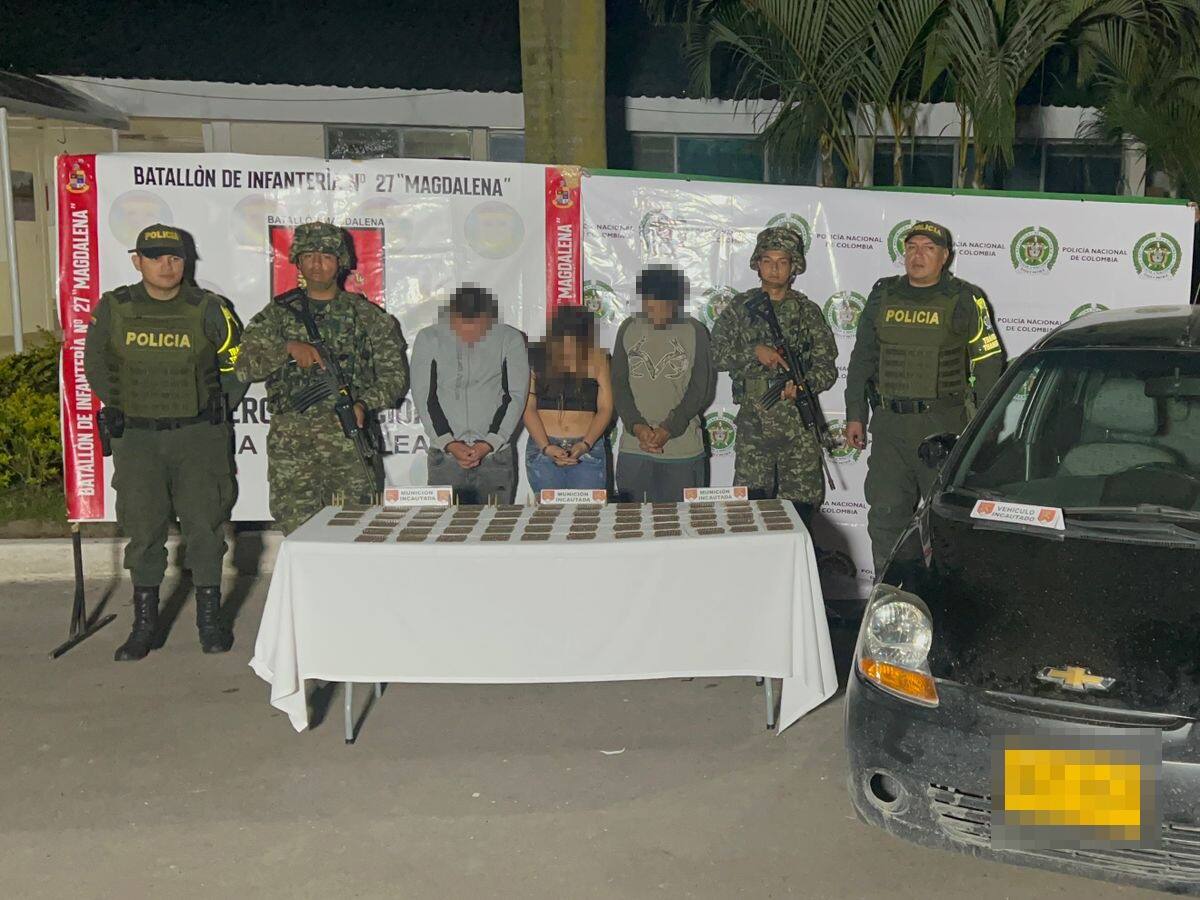 Capturan a tres personas con munición oculta en tanque de gasolina