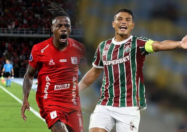 Jhon Murillo de América y Thiago Silva de Fluminense / Getty Images