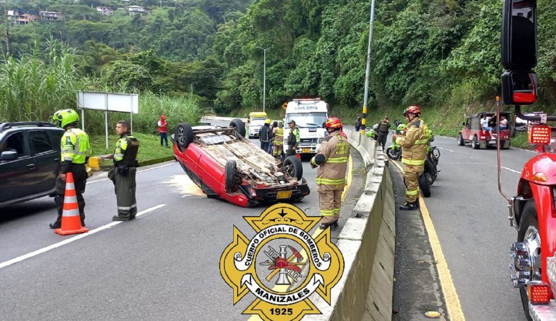 Accidente en la vía Manizales - Chinchiná