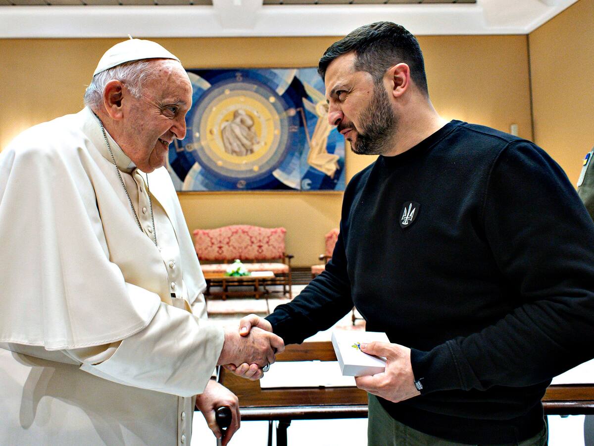 Zelenski y el Papa Francisco se reunieron hoy en el Vaticano
