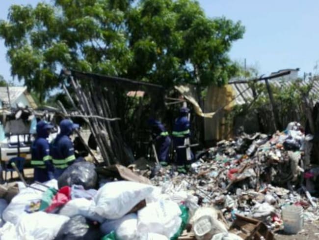 Recuperan sitio de acopio temporal de residuos en Barú, Cartagena