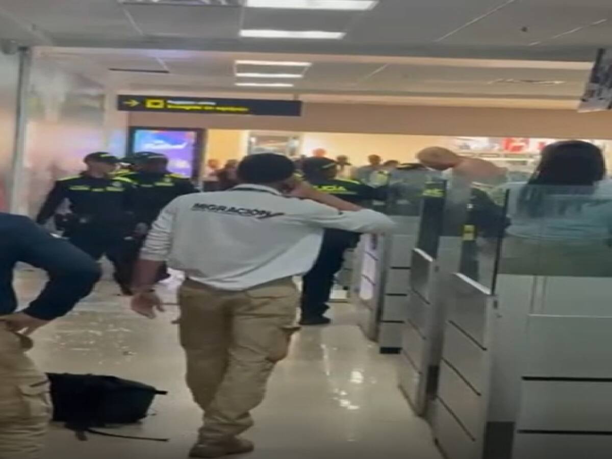 Capturado extranjero en aeropuerto de Cartagena tras destruir cubículo de Migración Colombia