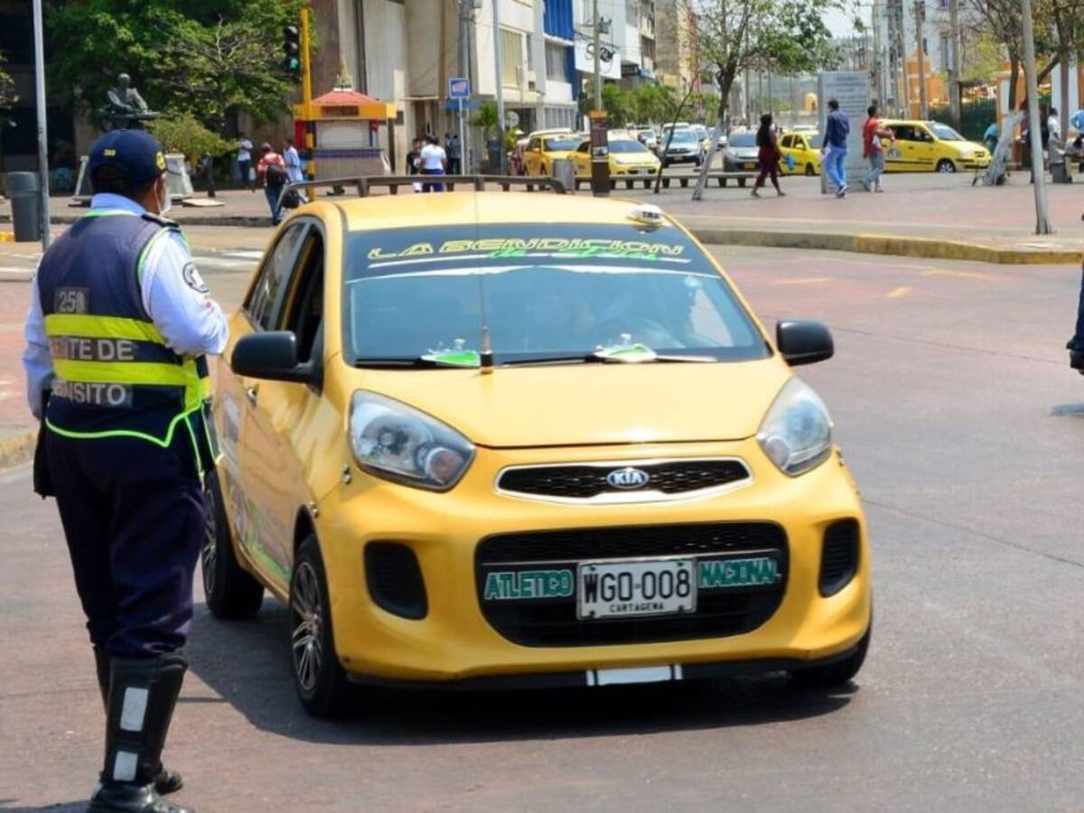 Este lunes, arranca nueva rotación del pico y placa para taxis en Cartagena