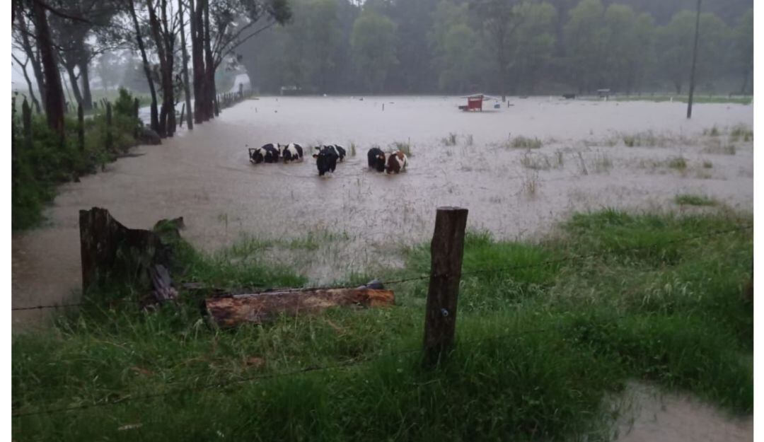 Inundaciones en San Miguel de Sema.